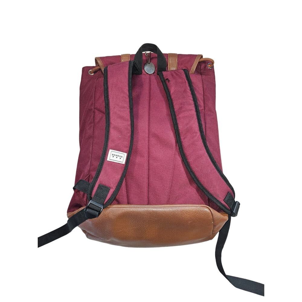 Benrus burgundy school backpack b - Picture 2 of 4